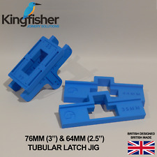 Tubular Door Latch Jig Kit Router Template for 76mm (3") & 64mm (2.5") Latches