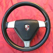 Genuine OEM  PORSCHE - 997-998 Boxster  Black Leather Steering Wheel - PLZ READ!