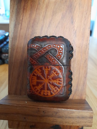 Zippo custom hand made leather