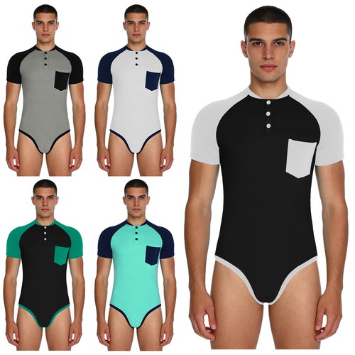 Men jumpsuit short sleeve - short,