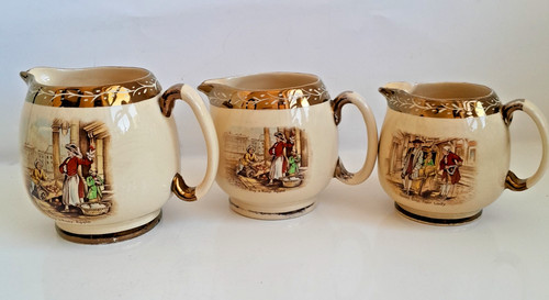 Set vintage jugs old - set, of