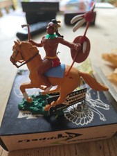 RARE VINTAGE 60s Swoppets Indian Brave with tomahawk mounted Original Box H535