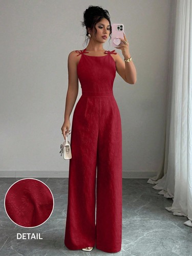 Women red wide - red, leg