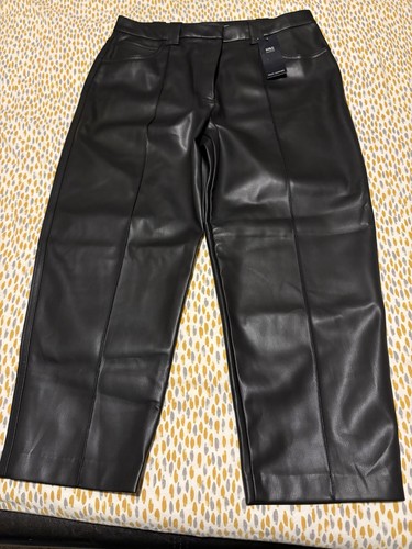 Black faux leather - black,