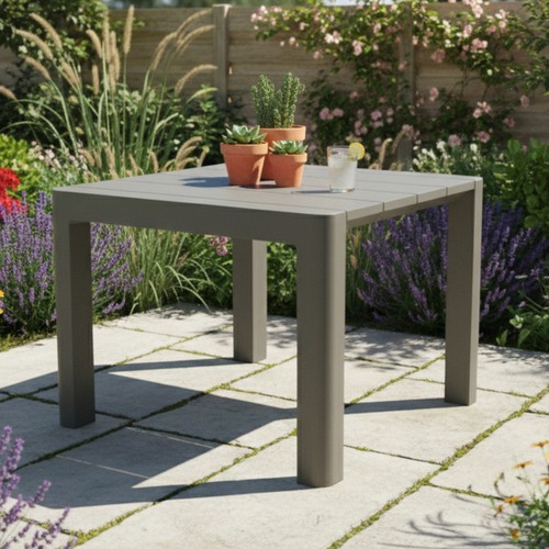 Henrik 100 table nickel - 100, grey