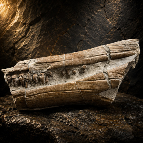 Rare ichthyosaur jaw fossil - rare,