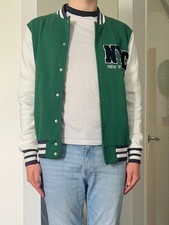 Green & White Primark Varsity Jacket Small