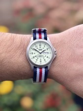 Lorus Lumibrite Men's Military Style Watch VJ33-X068. New NATO. Working.