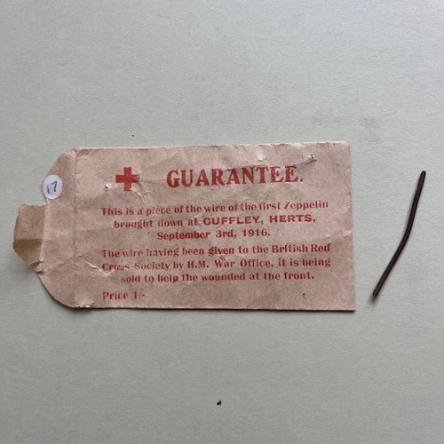 Ww1 zeppelin piece of - ww1, wire