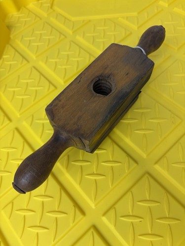 Antique wooden screw box - wooden,