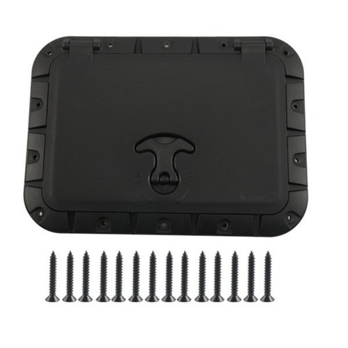 Black kayak hatch cover - hatch, hinged