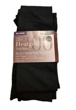 M&S Hosiery Heatgen Thermal Bodyshaping Tights XL Black 100 Denier 1 Pair Pack