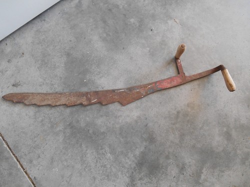 Vintage hay ice hand saw - hand,