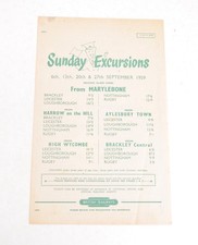 Railway handbill sunday - handbill, br
