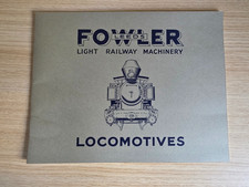 Fowler Light Railway Machinery Locomotives catalogue reprint