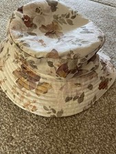 GORGEOUS VINTAGE Patricia Durrant Made In England Floral Sun Hat Mixed Fabric