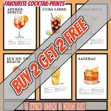 Cocktail Recipe Posters/Prints