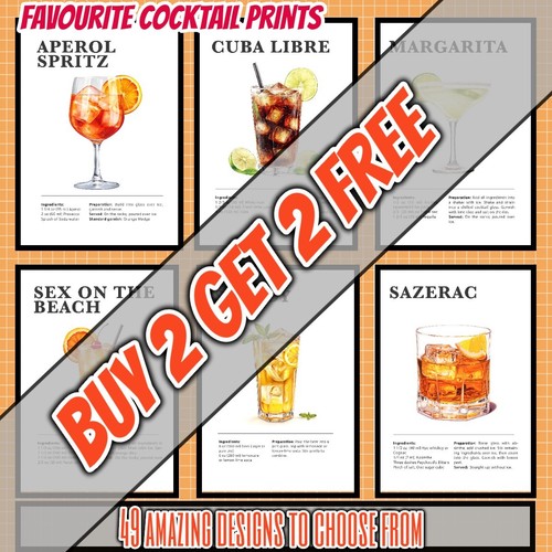 Cocktail recipe posters - cocktail,