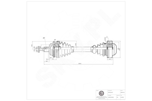 Front drive shaft left - left, right