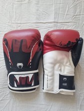 Venum Red, Black and White 16 oz Boxing gloves.
