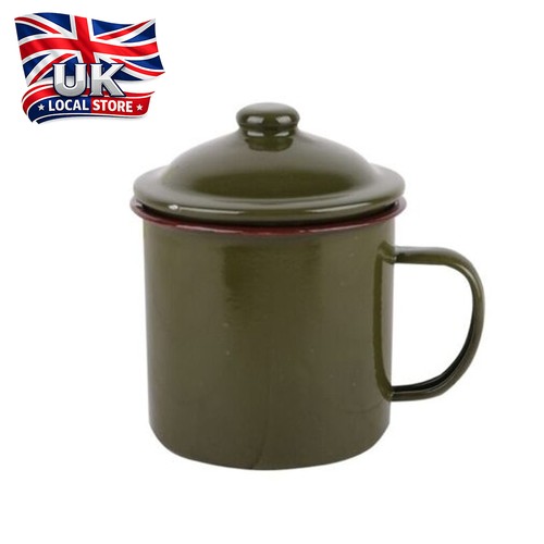 Armygreen enamel mug vintage - armygreen,