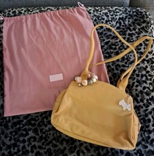 NEW RADLEY LONDON Tan Leather Over Shoulder Bag Floral Lining Dog Charm Bracelet