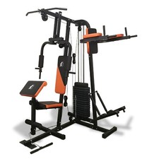 Home Multi Gym Machine with Lat Pull Down Dip Station Stepper 68kg Weight Stack