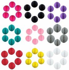 6 PCs Mixed Tissue Paper Honeycomb  Pom Poms Ball Wedding Party Decoration [HB]