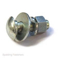 UNF 3/8" x 1 1/4" Chrome Bumper Bolt With Washers & Nut. Jaguar MK2 Compatible