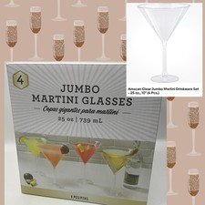 Clear Jumbo Martini Glasses