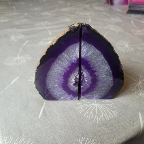 Purple agate bookend - purple, kg–