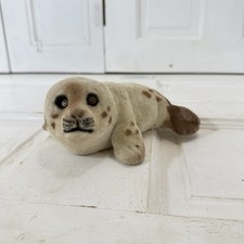 Vintage Realistic Seal Plush Toy Weighted Solid SG Tag Soft Animal Decor