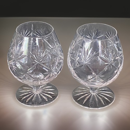 Pair vintage brandy crystal - pair, of