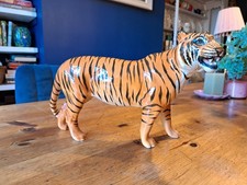 Beswick Orange Black Tiger Ceramic Figurine - 30cm Long