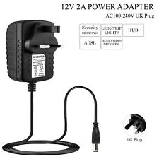 12V 2A AC / DC Adapter Charger Power Supply UK Plug for LED light CCTV Camera