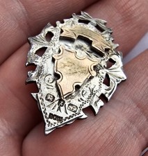 Silver & Gold Decorated Ladies Watch Fob David DOW Birmingham Assay 1899 7.13g