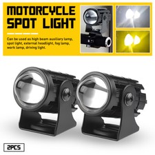 2x Yellow White Motorcycle LED
