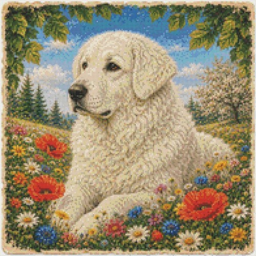 Hungarian kuvasz puppy - puppy, in