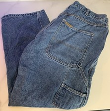 C.E. Schmidt  Mens Carpenter Jeans Flannel Lined Jeans Sz 36X30 (35x27) Straight