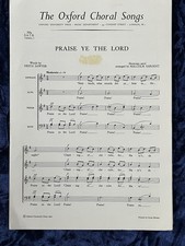 VINTAGE SHEET MUSIC - PRAISE
