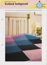 Knitting Pattern, Knitted Bedspread In Colour Squares, Used Not Reprints.