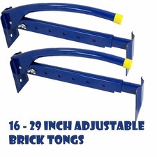 2 x Adjustable Brick Tongs Lifter Bricks Lifting Carrying Carrier 16-29 CA105
