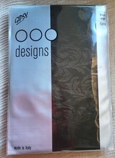 GIPSY OOO DESIGNS MESH TATTOO TIGHTS ~ LARGE ~ BROWN ~ MADE IN ITALY