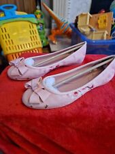 Ted baker brand new pink cherry blossom flat ballerina pumps size 5 38 with box