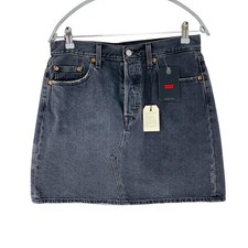 Levi's Premium Women's Dark Grey High Rise Denim Mini Skirt W29