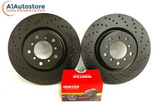 BMW M3 E46 01-07 Drilled Performance Front Brake Discs Pads Black Edition 325mm