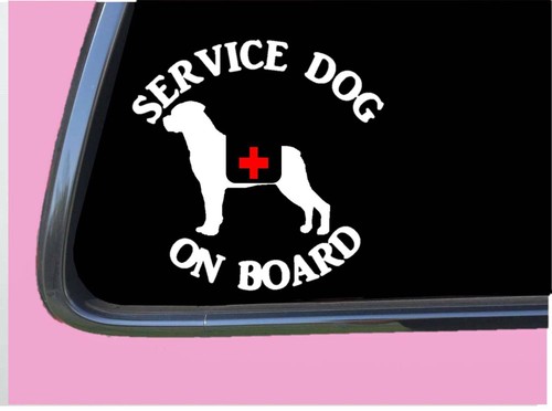 Service dog rottweiler sticker - service,