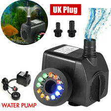 800L/H 15W Submersible Fountain Pump +12 LED Lights Electric Water Feature Pump