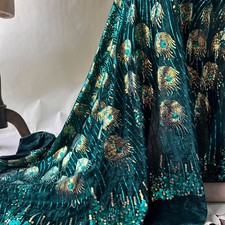 Sequin Peacock Feather Pattern
