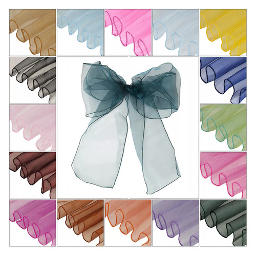 17x280cm organza chair - organza, sashes